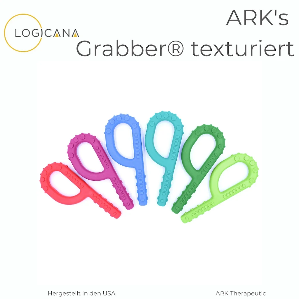 Logicana-ARK's Grabber-handheld chews-oral motor tools-biting skills-chewing skills-mouth muscles-jaw strenght-oral fidget
