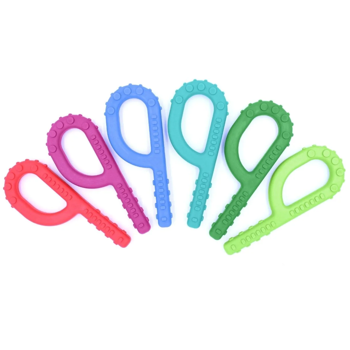 ARK Grabber® texturiert – silikonbasierter Kaustab mit Noppen und Rillen zur gezielten Stimulation von Lippen, Zunge und Kiefer bei sensorischen Bedürfnissen