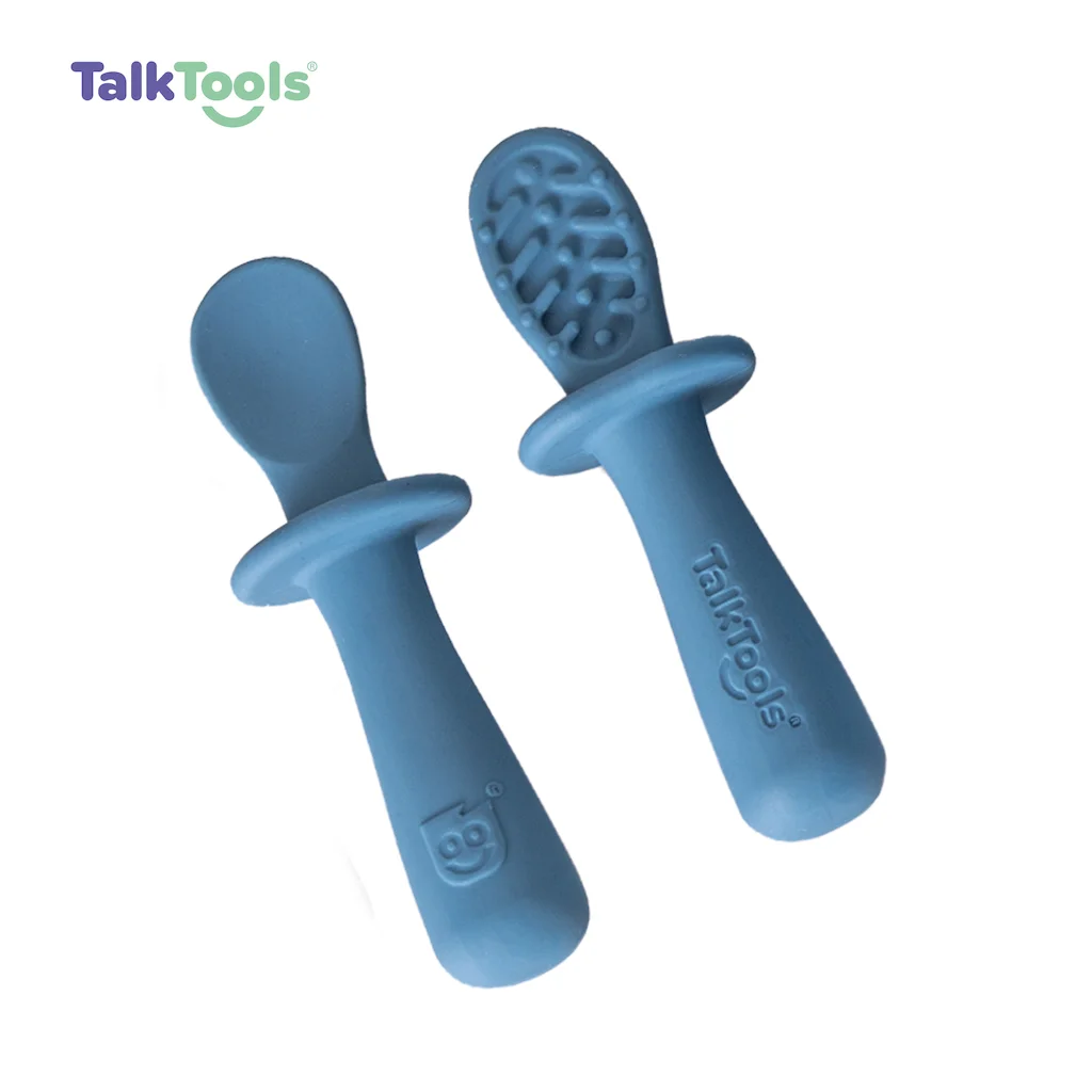 Logicana-TalkTools®-Itsy™Collection-Self Feeding Logicana-TalkTools®-Itsy™Collection-Self Feeding-babyspoon-fine motor skills-practice grasping-baby spoon-toddler spoonogicana-babylöffel-kindergeschirr set-babygeschirr set-babylöffel-essgeschirr-silikon löffel