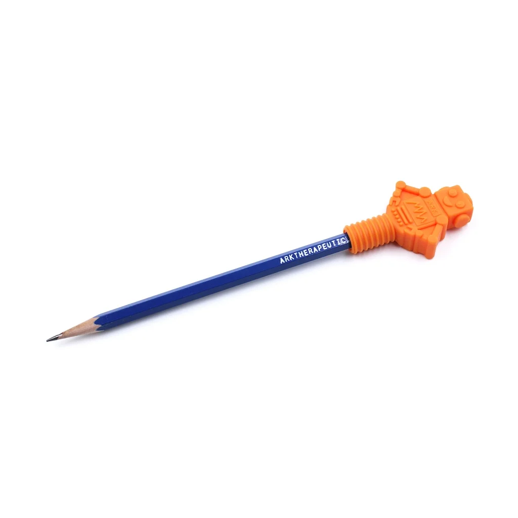 ARK RoboChew pencil topper – solid chew end with textured faces for intense chewing