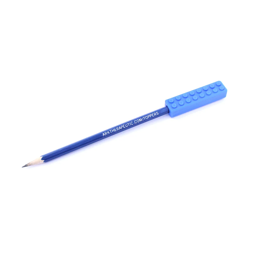 ARK Brick Stick pencil topper – top view shows characteristic Lego-style bump structure