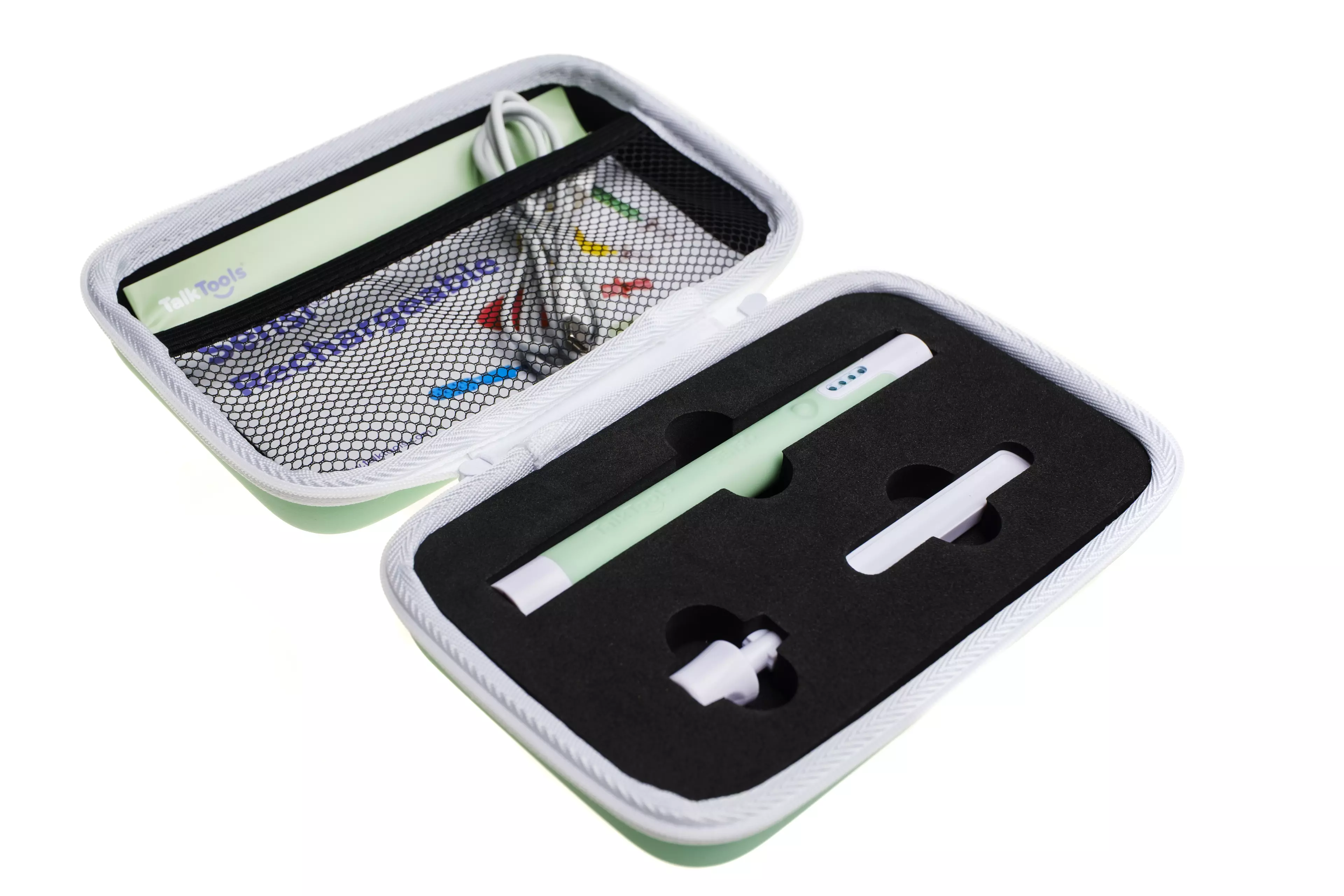 TalkTools Sensi Vibrationsstift Set mit Aufsätzen und Aufbewahrungsetui – Logicana