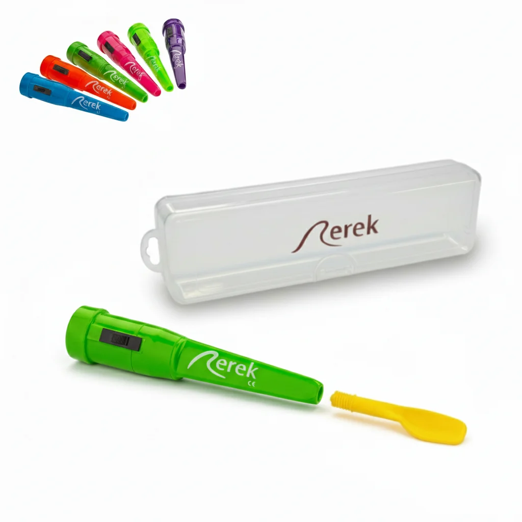 Rerek vibrating speech therapy tool green for R sound therapy Logicana