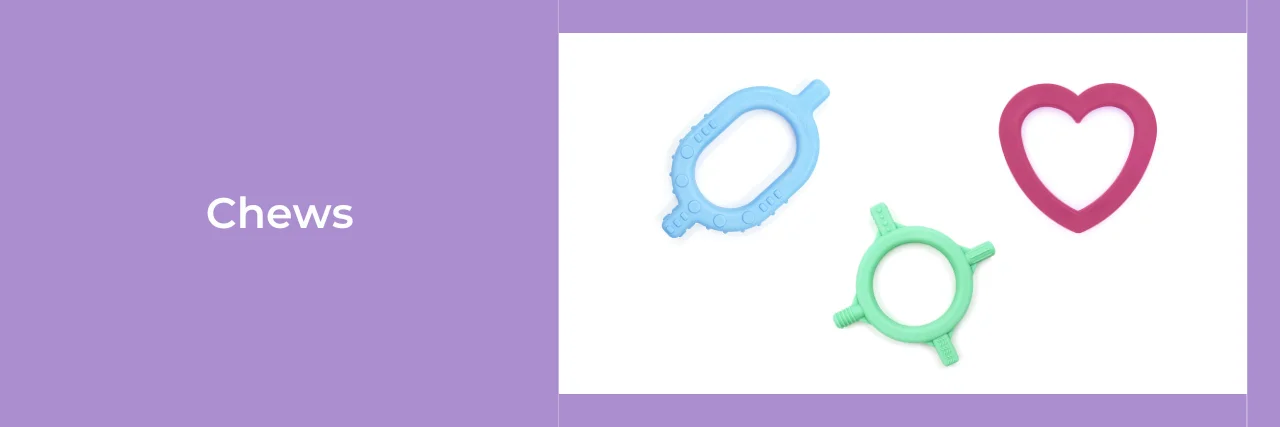Logicana-chews-oral motor chew-Grabber®-back molar-proprioceptive input-chewing on pencils