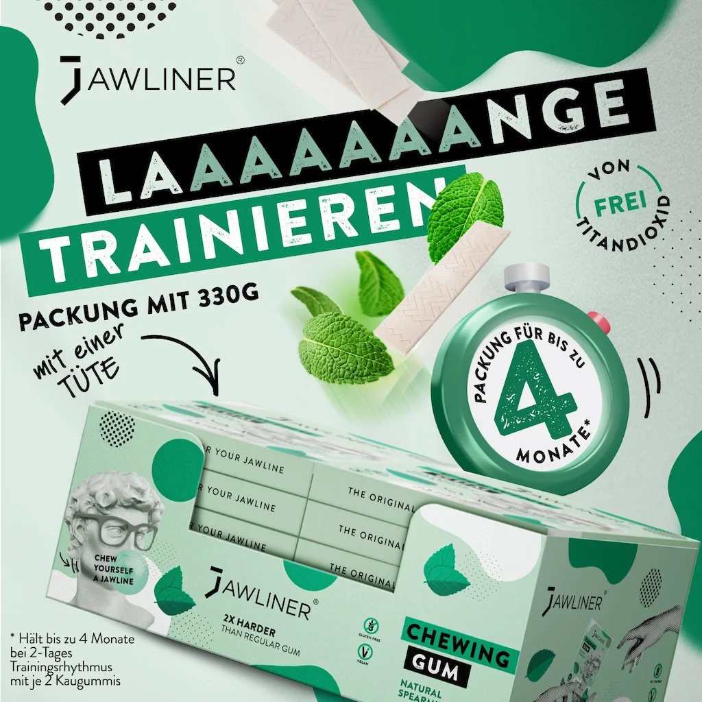 Logicana-Jawliner®-facial fitness Jawline-jawline trainer-jaw muscles-facial muscels-chewing gum-facial fitness