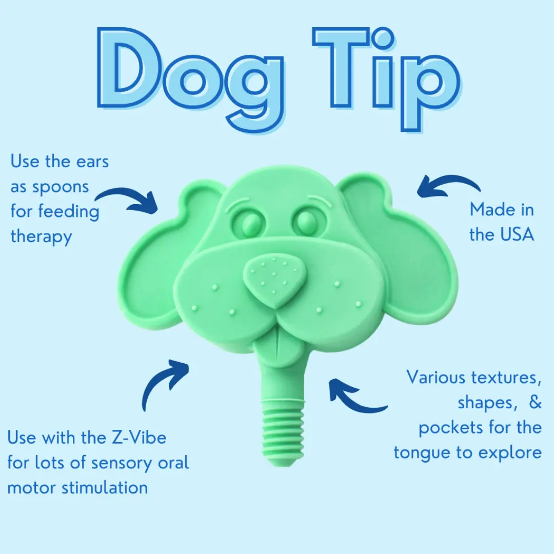 ARK Animal Tip gren dog – ears detail as sensory spoon for texture tolerance
