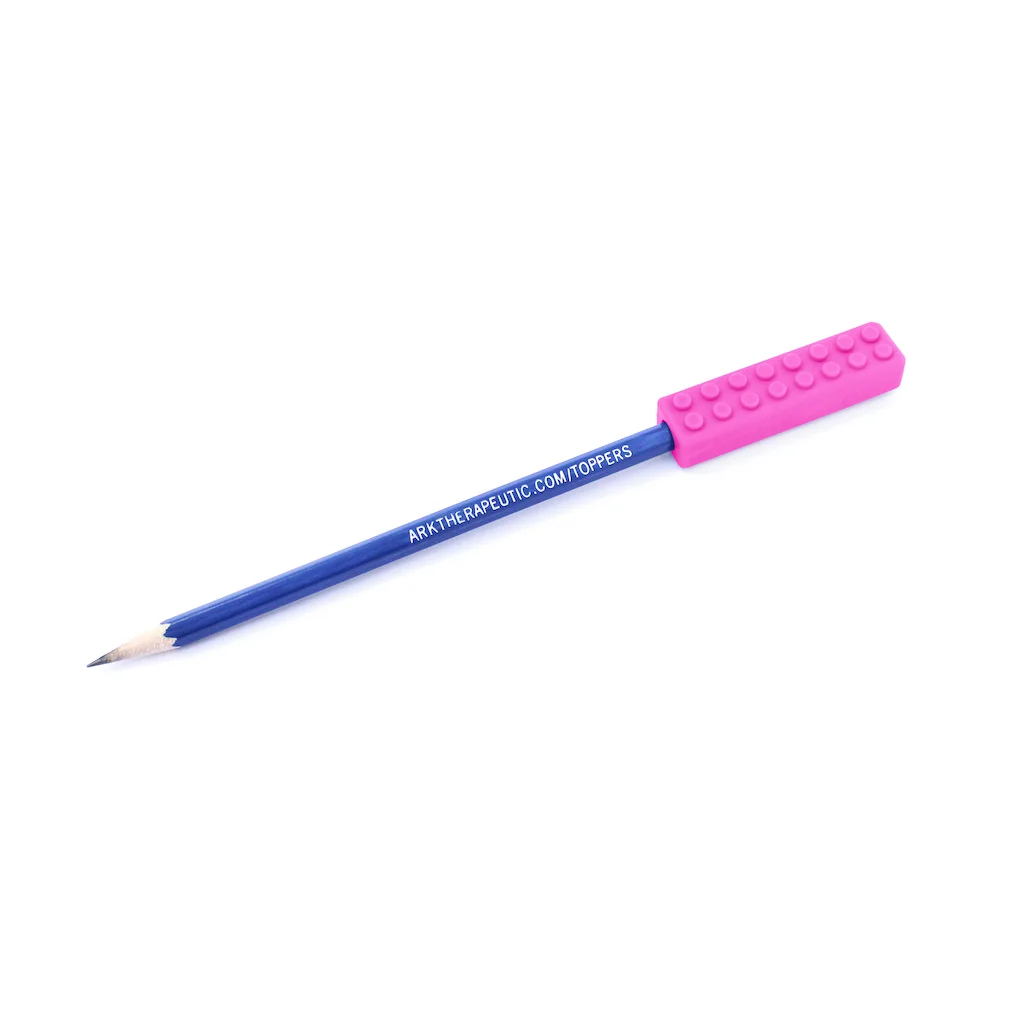 ARK Brick Stick pencil topper – medical-grade silicone BPA PVC phthalate lead latex-free dishwasher-safe boilable	ARK's Brick Stick pencil topper – 
