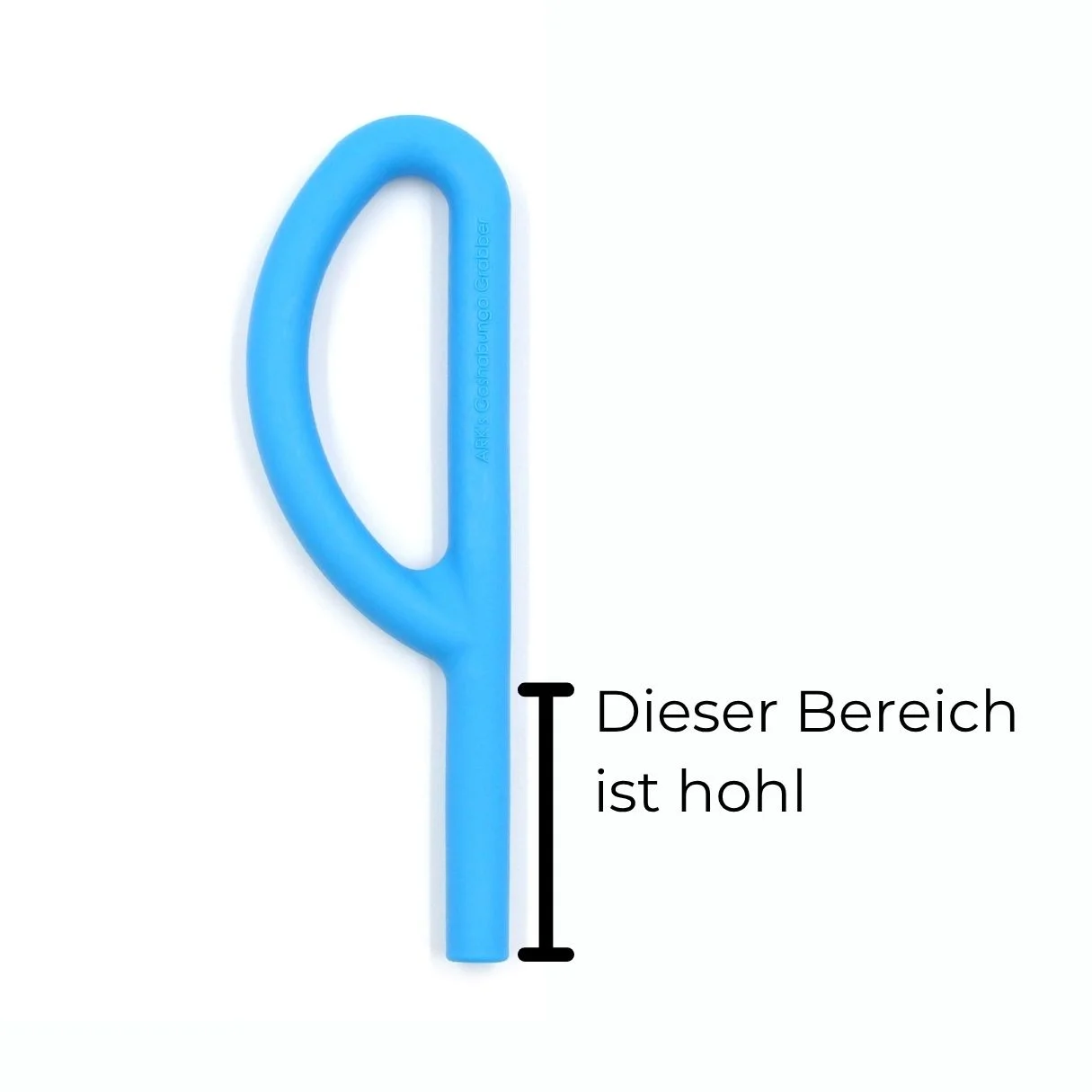 ARK Goshabunga Grabber P-Tube – Seitenansicht mit extra grosser P-Form und breiter Griffschlaufe