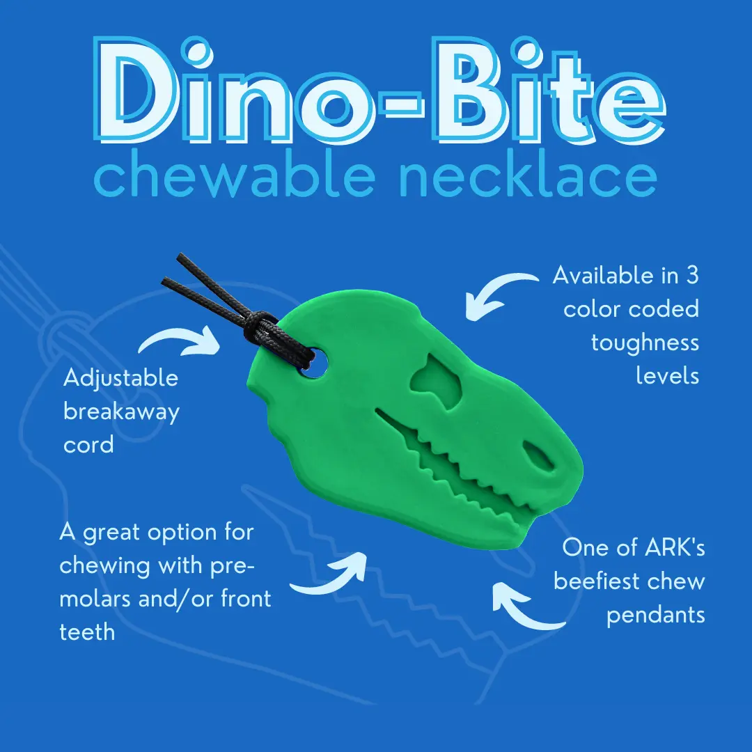 ARK Dino Bite T Rex head XT medium front view medium firmness for moderate chewing and jaw strength