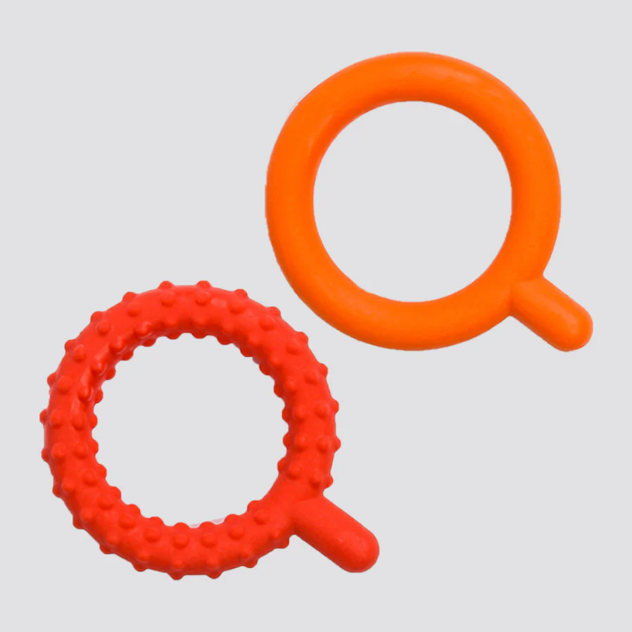 Chewy Tubes Chewy Q und Knobby Q Baby Beißring Stage 1 und Stage 2 für Zahnung und orale Entwicklung – Logicana