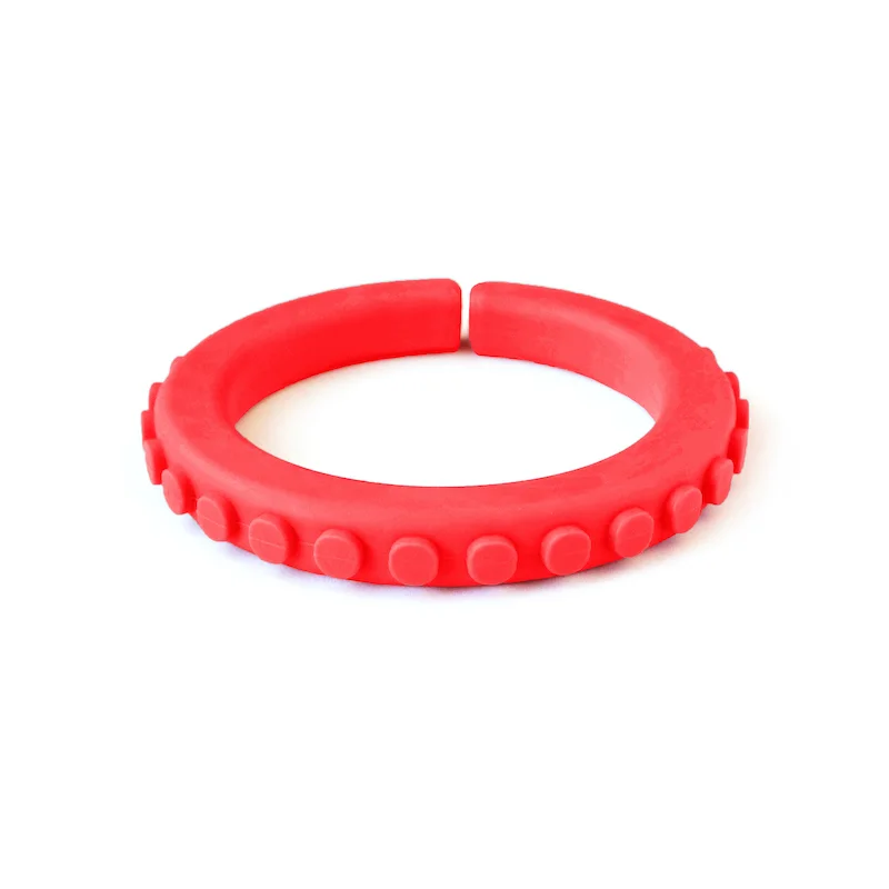 ARK Kau Armband glatt rot – XT mittlere Haerte fuer maessiges Kauen