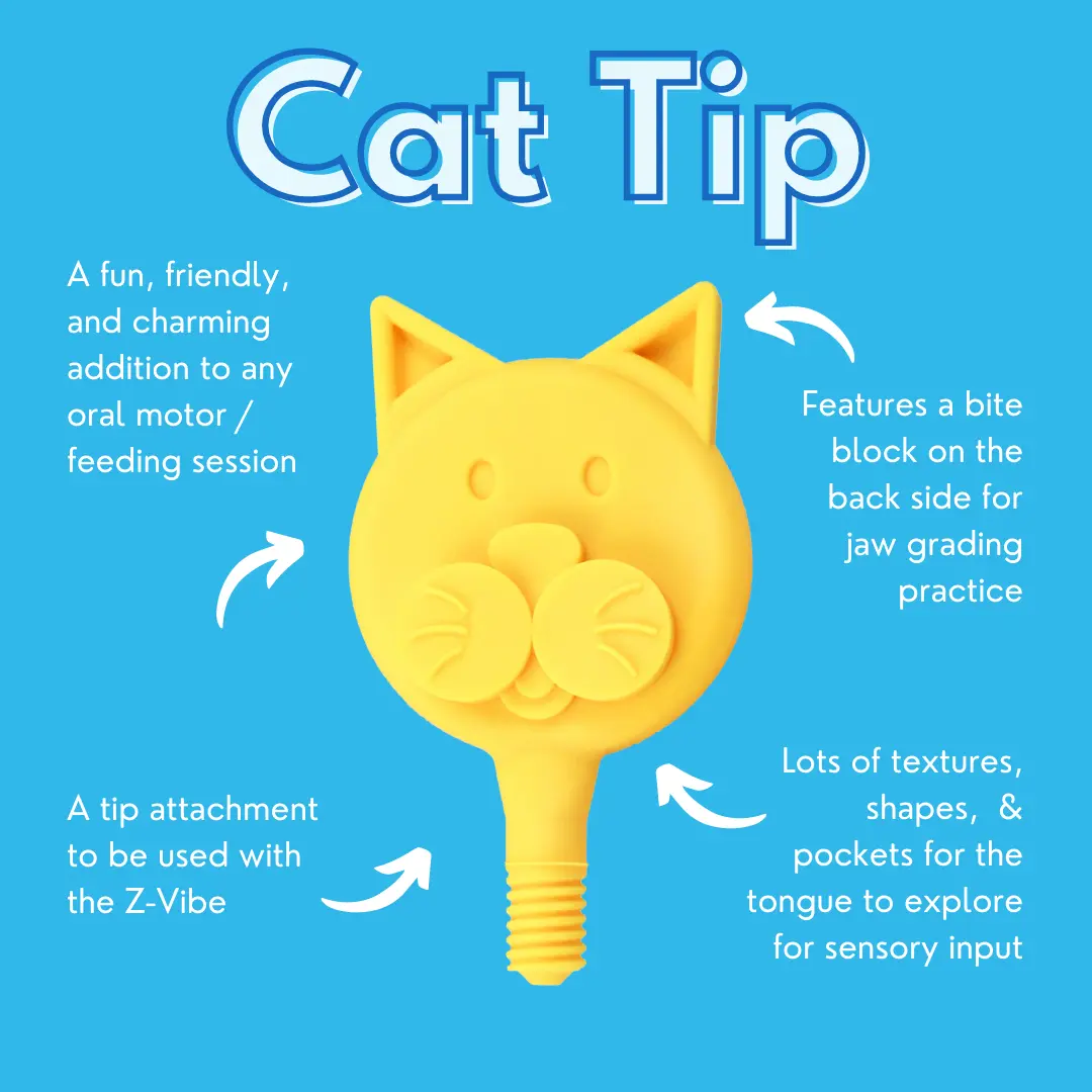 ARK Animal Tip Yellow Cat – promotes sensory input to mouth and face
