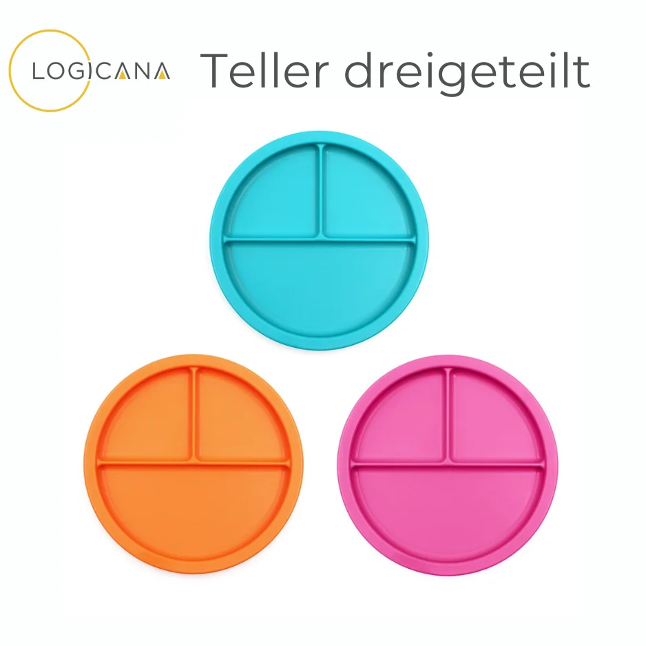 Logicana-divided plates-children's plates with sections-divides plates for toddlers-childrens tableware