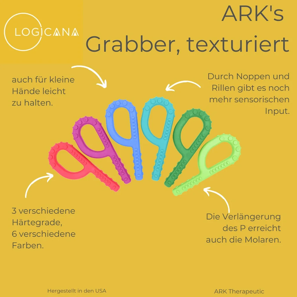 Logicana-Beißring-Greifling Logicana-Grabber® texturiert-Greifling-Kieferstabilität-Kieferkraft-beisskraft-nägelbeissen-nägelbeissen aufhören-nägelbeissen bei kleinkinder