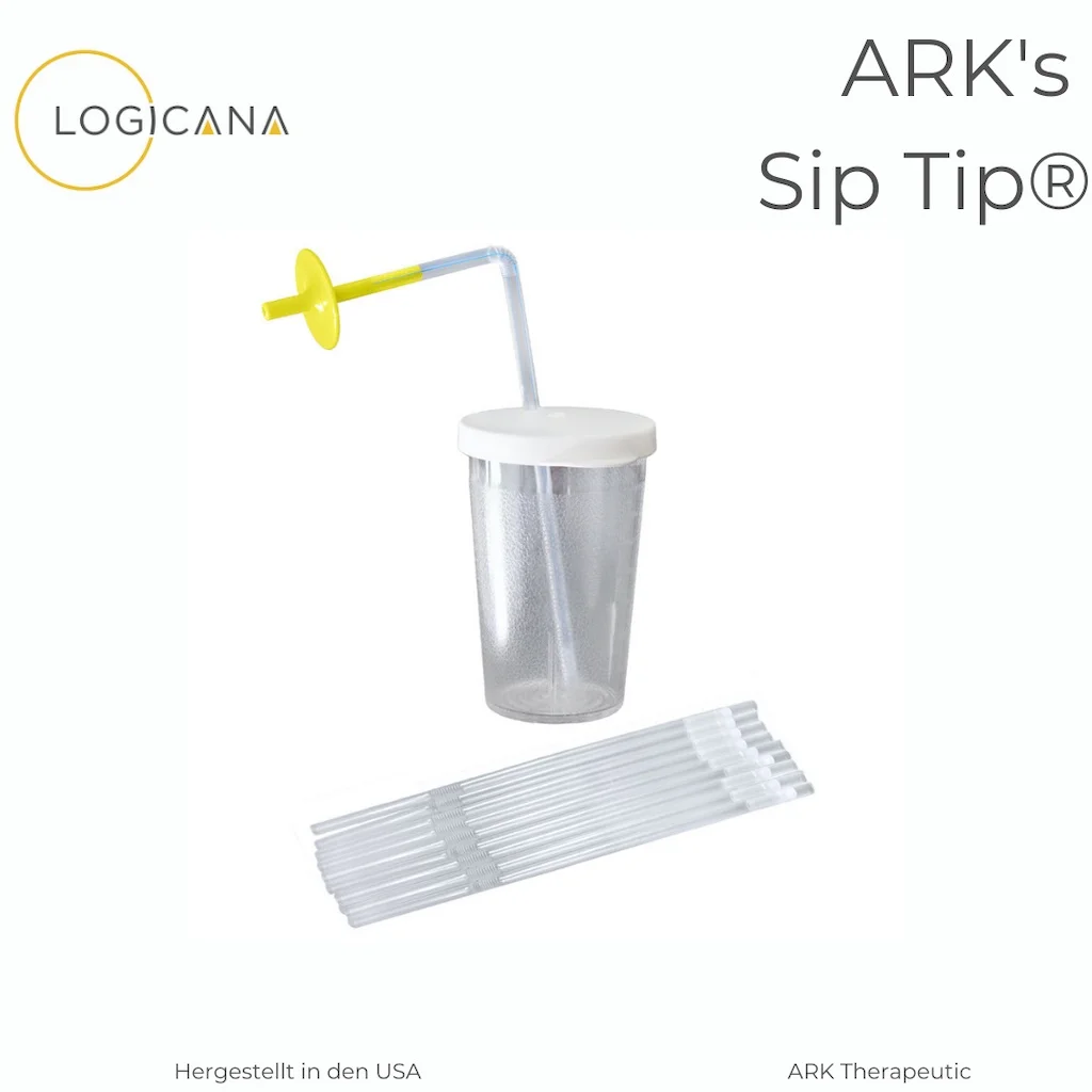 Logicana-ARK's SipTip Trinkbecher mit Deckel und Strohhalm