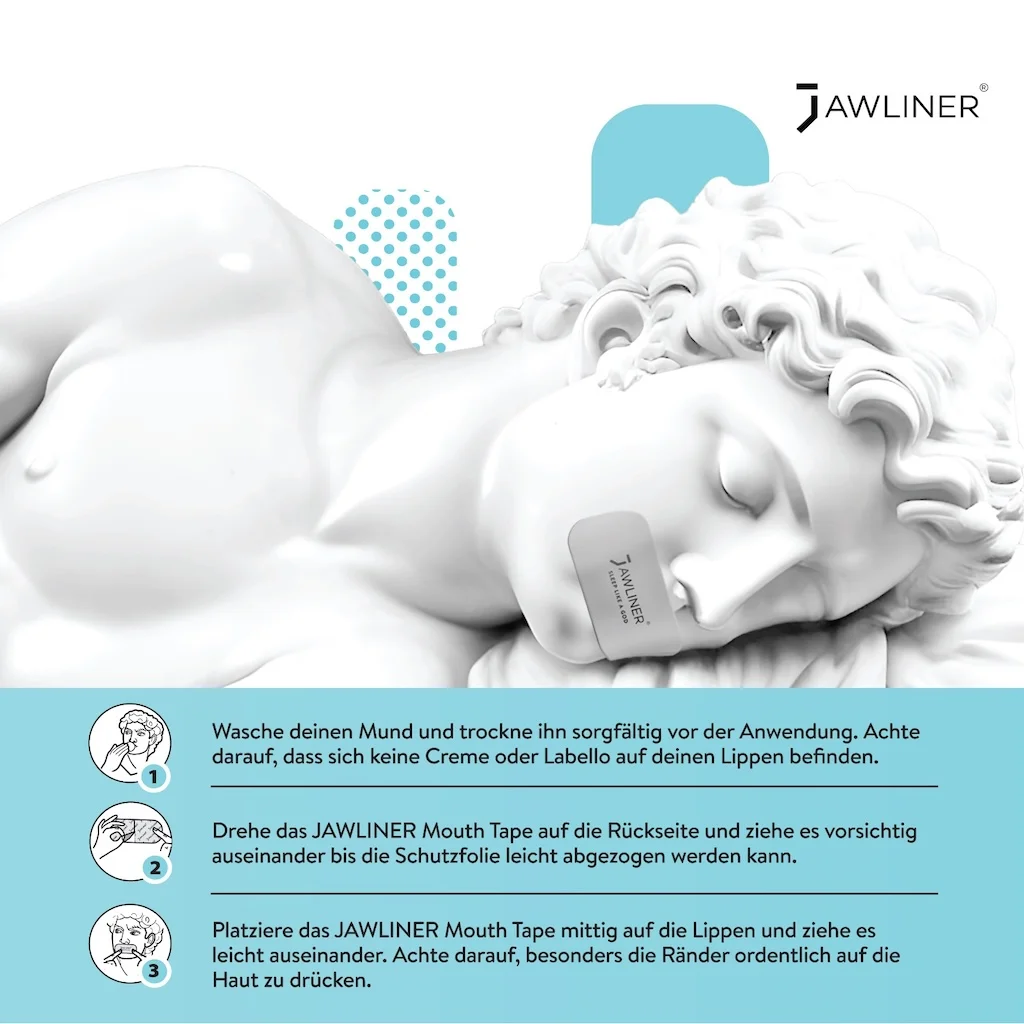 Logicana-Jawliner Mundpflaster - Atmungsaktiv & Hautfreundlich atmungsaktive Pflaster für den Mund zur Förderung der Nasenatmung