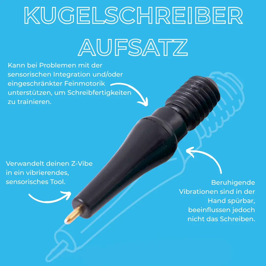 ARK Bleistift Aufsatz – Verbindung des Adapters mit Z-Vibe®, für vibrierendes Schreiben