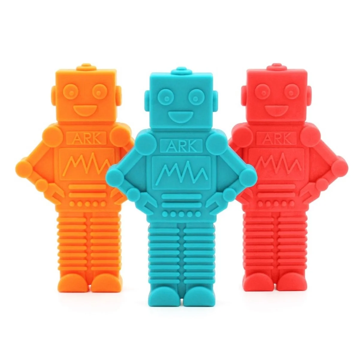 ARK Mega RoboChew™ – robot-shaped silicone chew tool with textured surface, designed for teens and adults with strong chewing needs