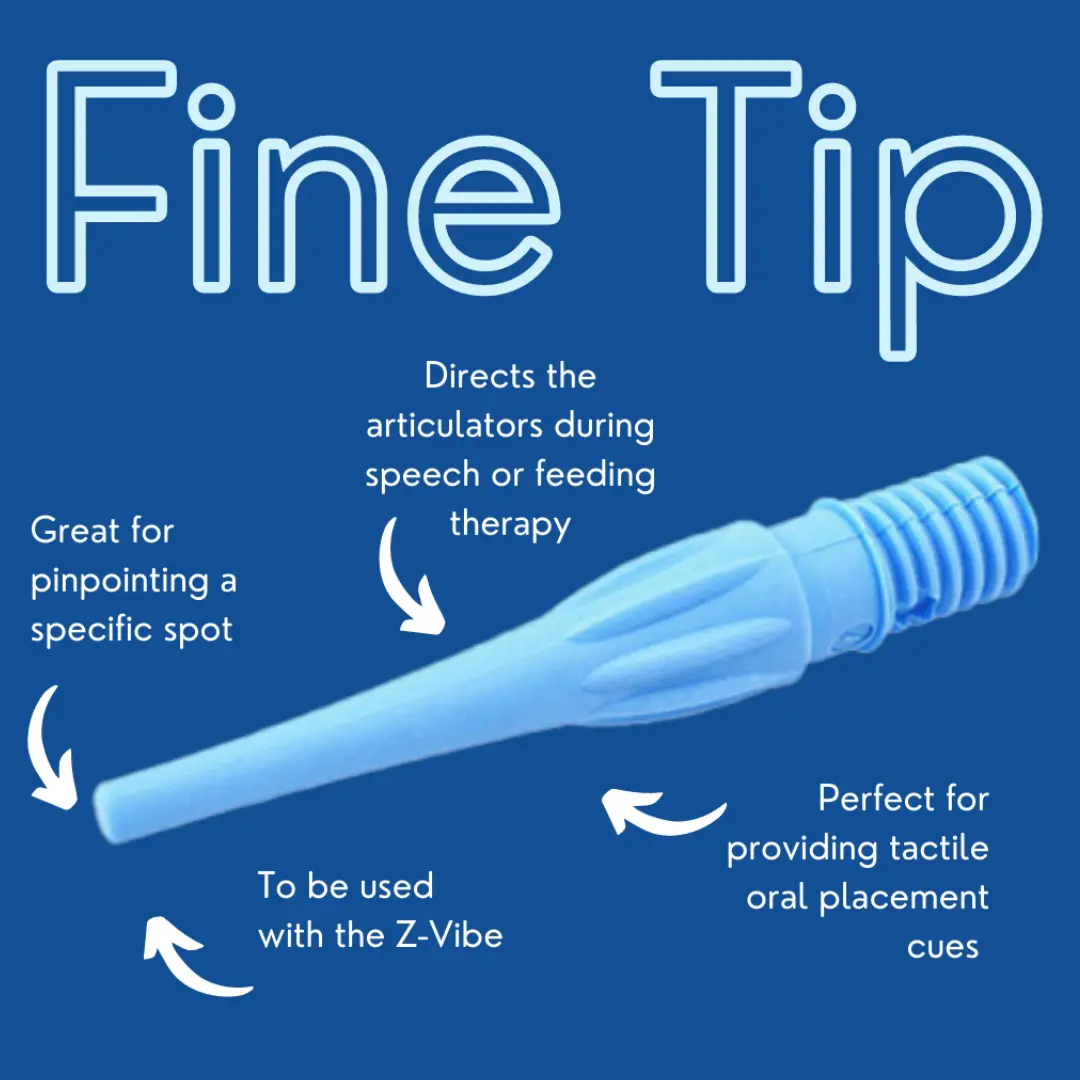 ARK Fine Tip – especially useful for speech therapy targeting tongue resting position, graphic in english