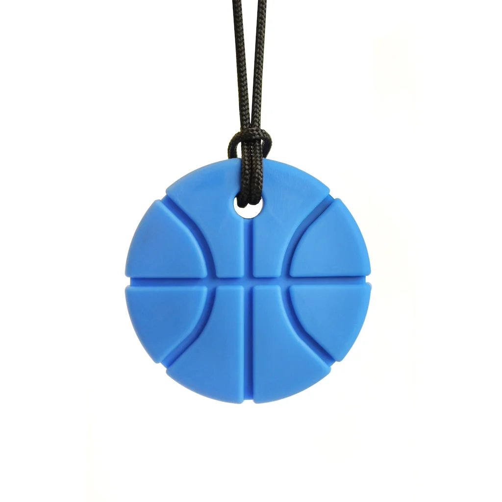 ARK Basketball Chew Necklace safety note not a toy age 3 plus use under supervision cord not for chewing
