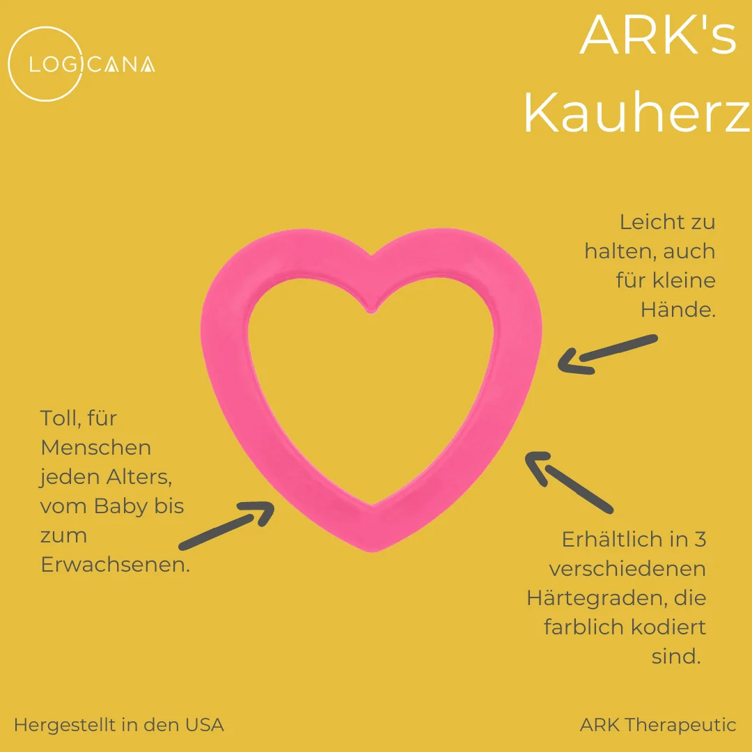 ARK Heart Chew yellow – soft standard level for beginners & teething relief from 6 months