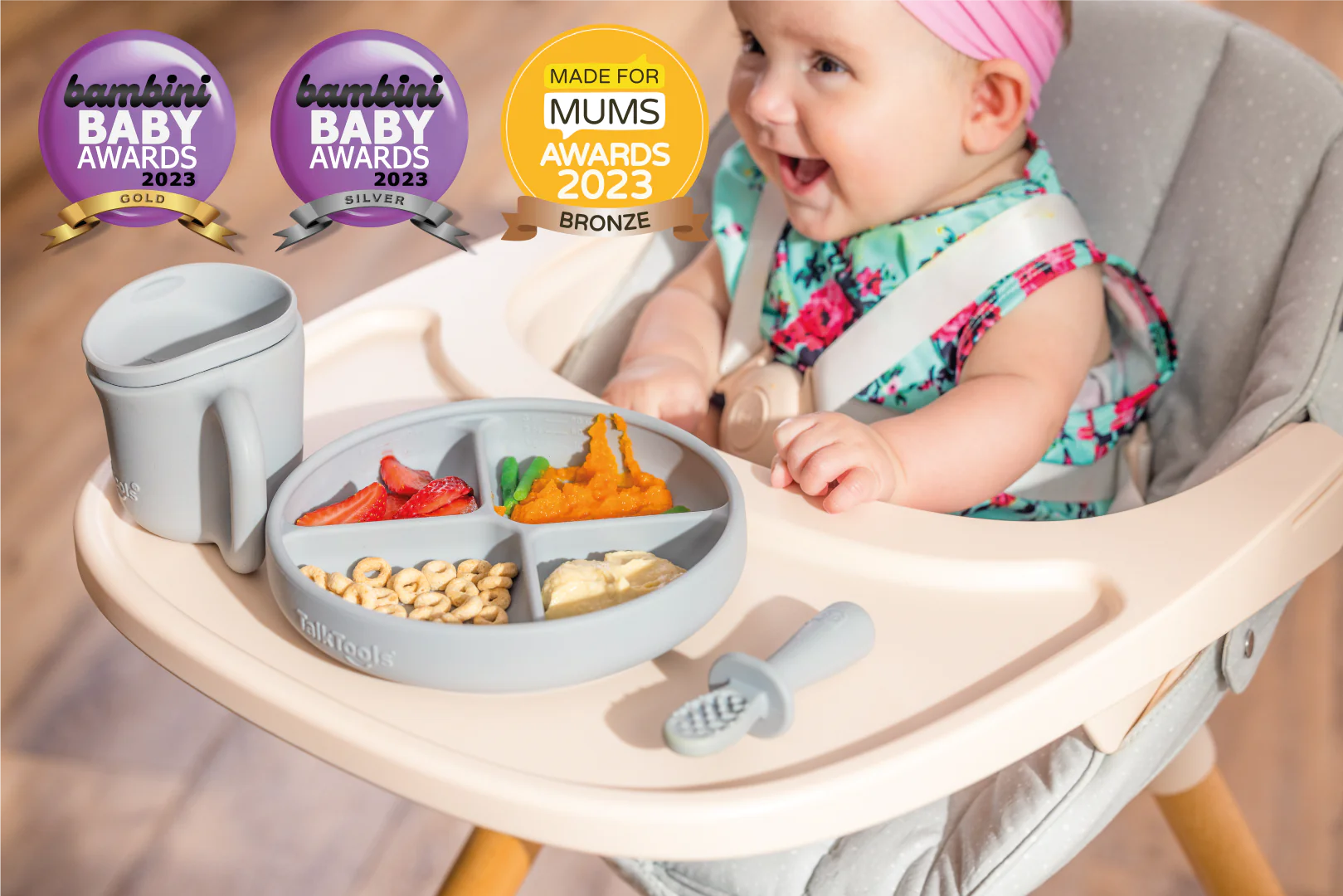 Logicana-TalkTools® Itsy Bowl™-baby led weaning Logicana-TalkTools® Itsy Bowl™-self feeding-fine motor skills-sensory regulation-food exploration-strong suctioned base