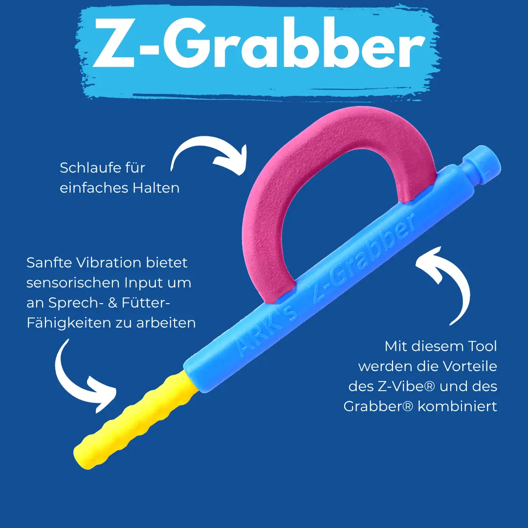 ARK Z Grabber lieferumfang vibrationsstift gelber Bite n Chew Tip XL switch tip und batterie medizinisches material