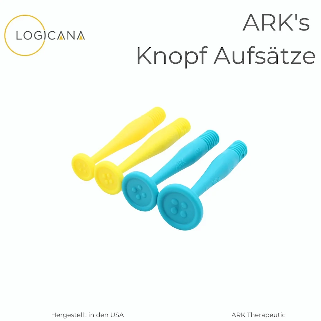 Logicana-ARK Knopf Aufsatz Set-Lippenschluß-Lippenkraft-Knopf Zieh Übung-myofunktionelle Therapie