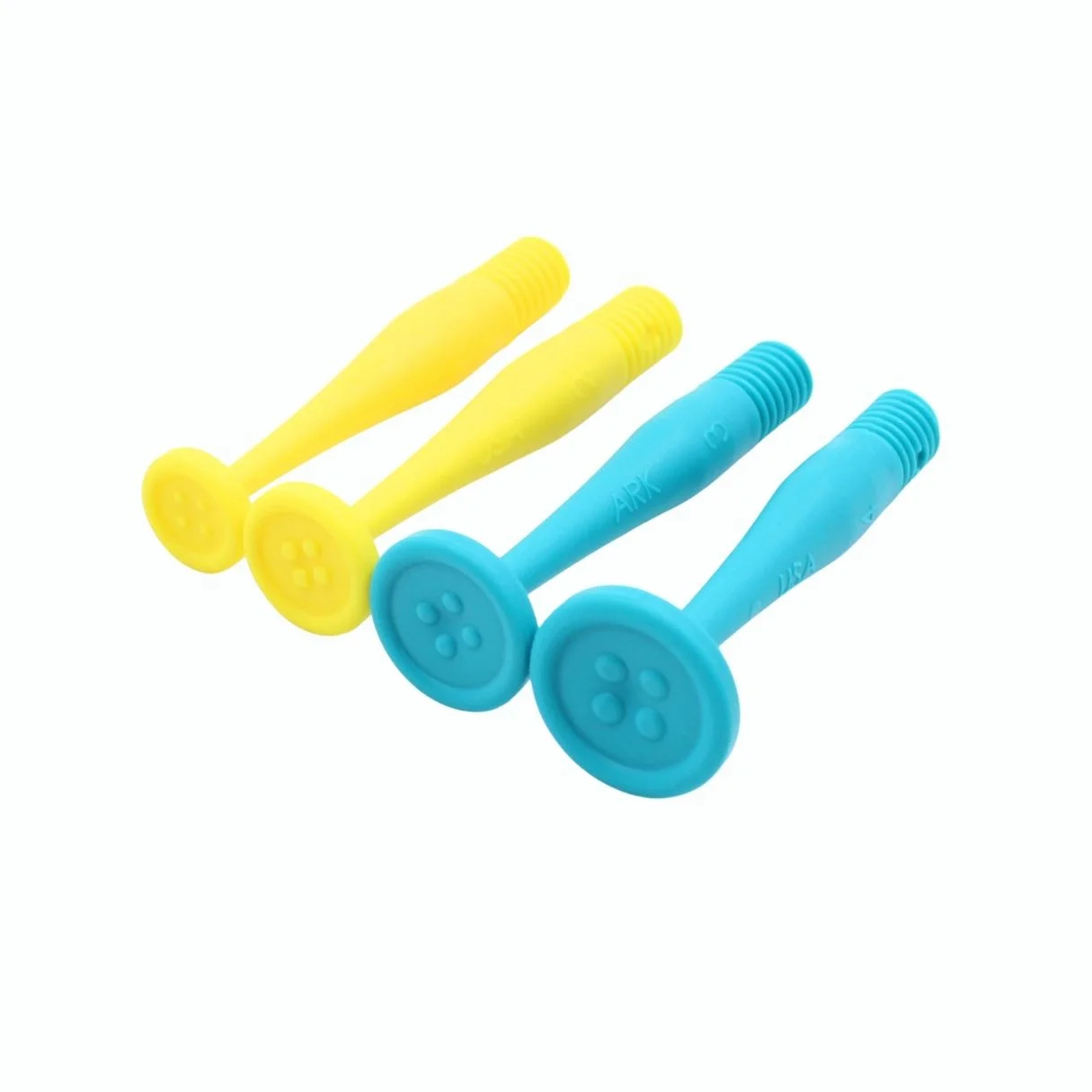 ARK Button Tips – 4-piece silicone tip set in varying sizes for training lip strength, oral motor control, and suck reflex using the Z-Vibe®
