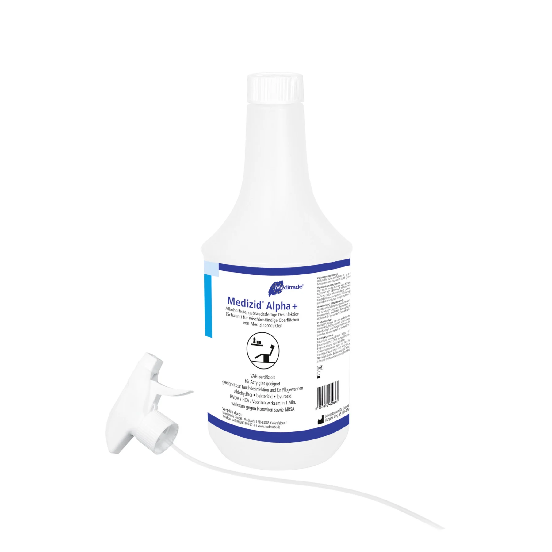 Alcohol-free aldehyde-free surface disinfectant for hygienic cleaning of sensitive surfaces