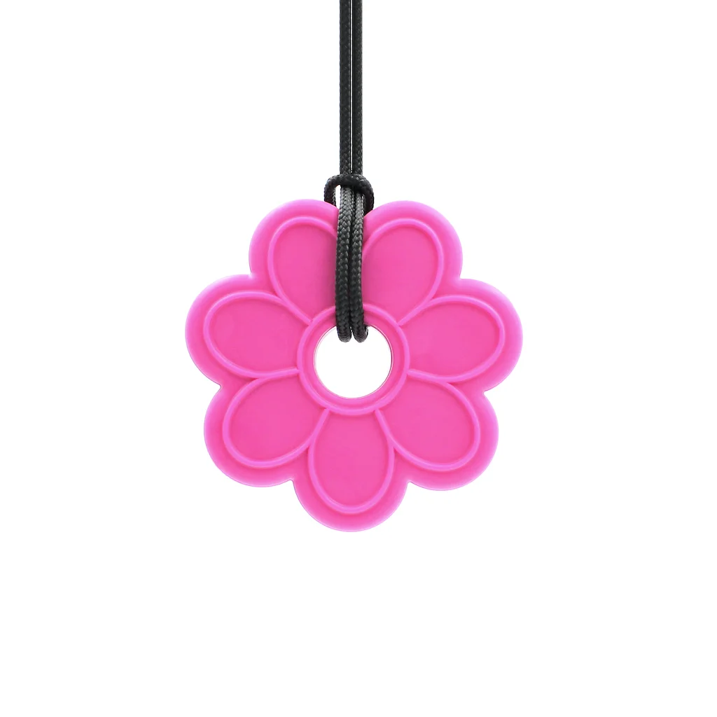 ARK flower chew necklace petal contour detail raised flower shape provides tactile input for sensory regulation and calming