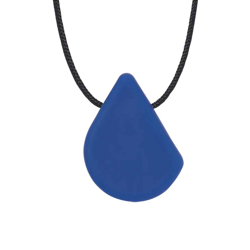 Logicana-Made in the USA – medical-grade sensory chew too Sensory chew necklace with teardrop design in medical-grade silicone