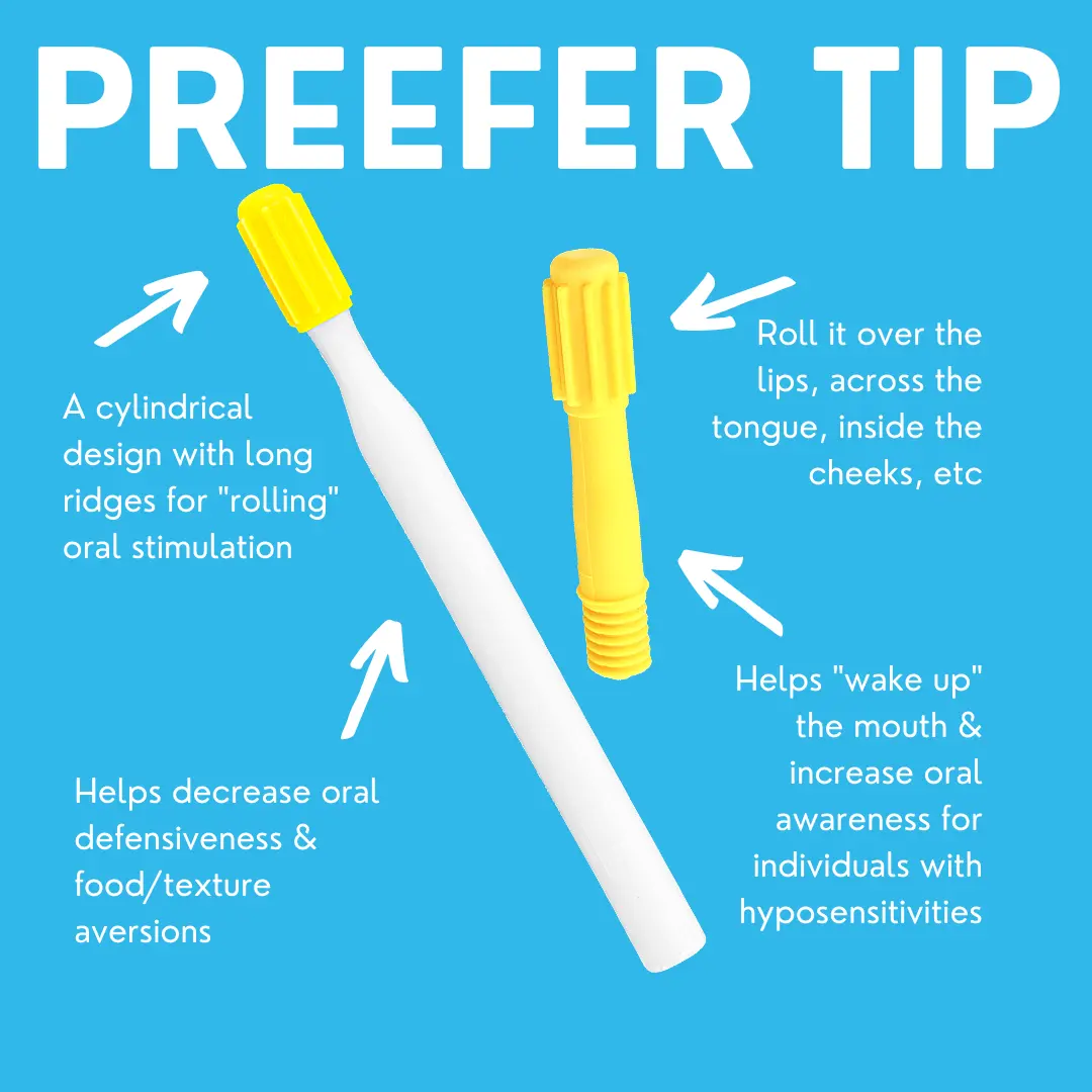 ARK pro Preefer – ideal for oral motor exercises, gum massage and sensory stimulation,graphic in english