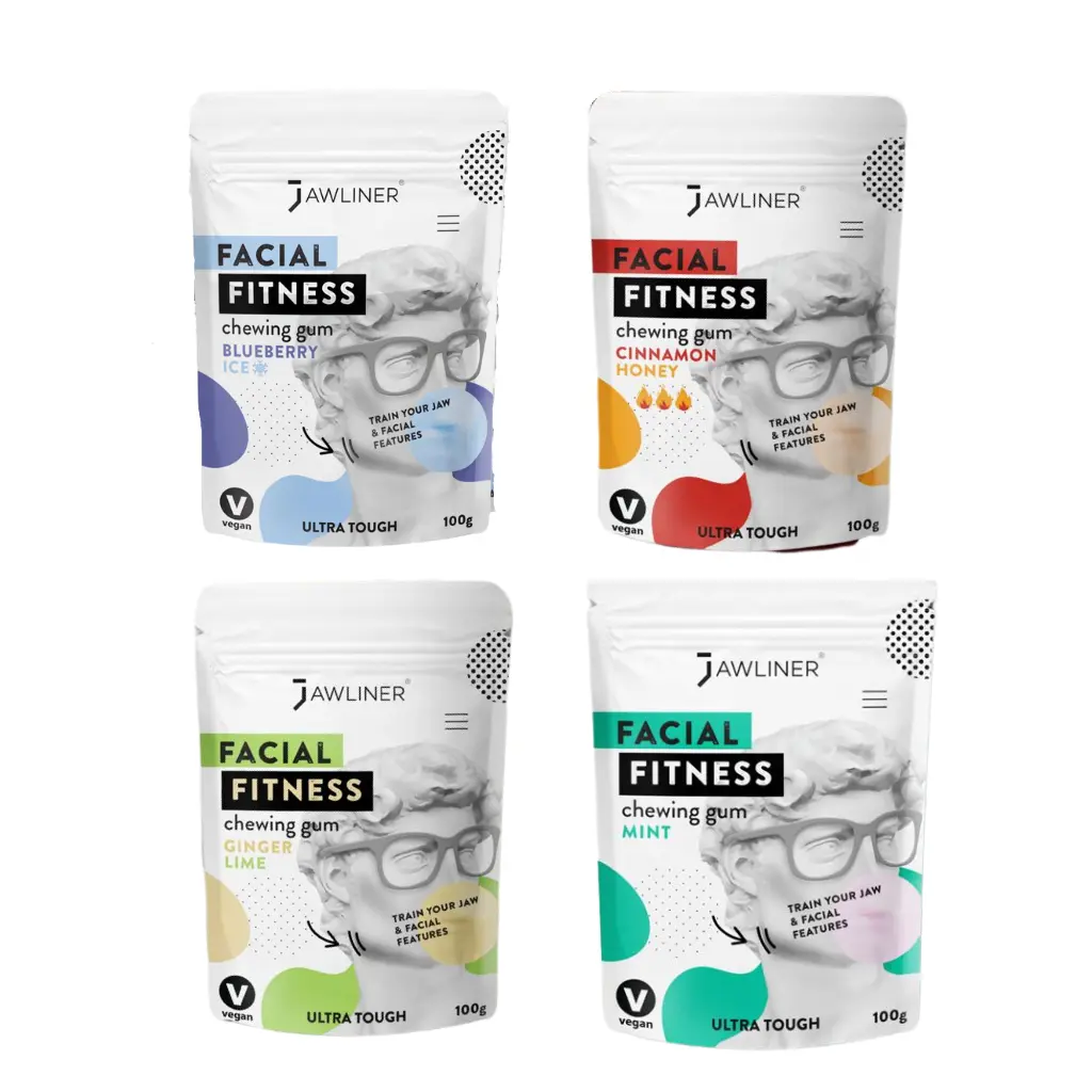 Logicana-Jawliner®-facial fitness Jawline-jawline trainer-jaw muscles-facial muscels-chewing gum-facial fitness