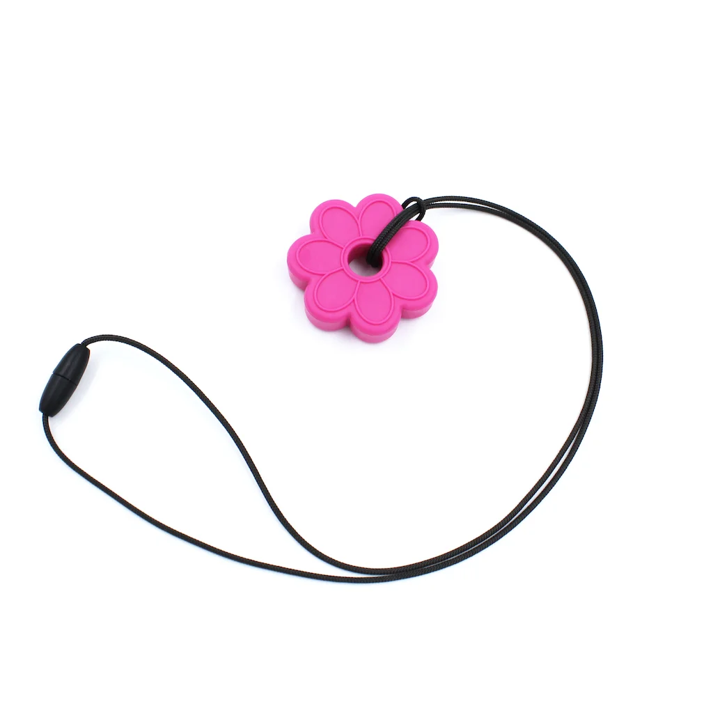 ARK flower chew necklace xxt firm front view for strong chewing adults bruxism teeth grinding nail biting onychophagia