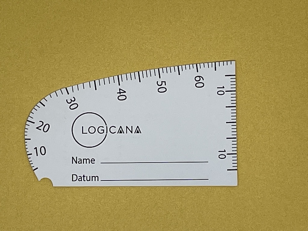 Tongue tie measuring template