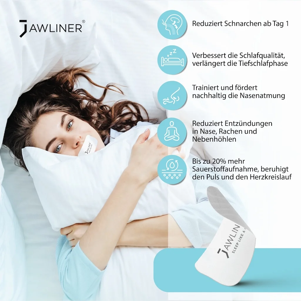 Logicana-Jawliner Mundpflaster - Atmungsaktiv & Hautfreundlich atmungsaktive Pflaster für den Mund zur Förderung der Nasenatmung