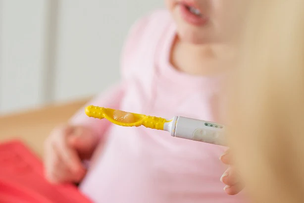 TalkTools® Sensi® – Textured Side Spoon Tip TalkTools® Sensi® Textured Side Spoon Tip – Textured spoon attachment for oral stimulation