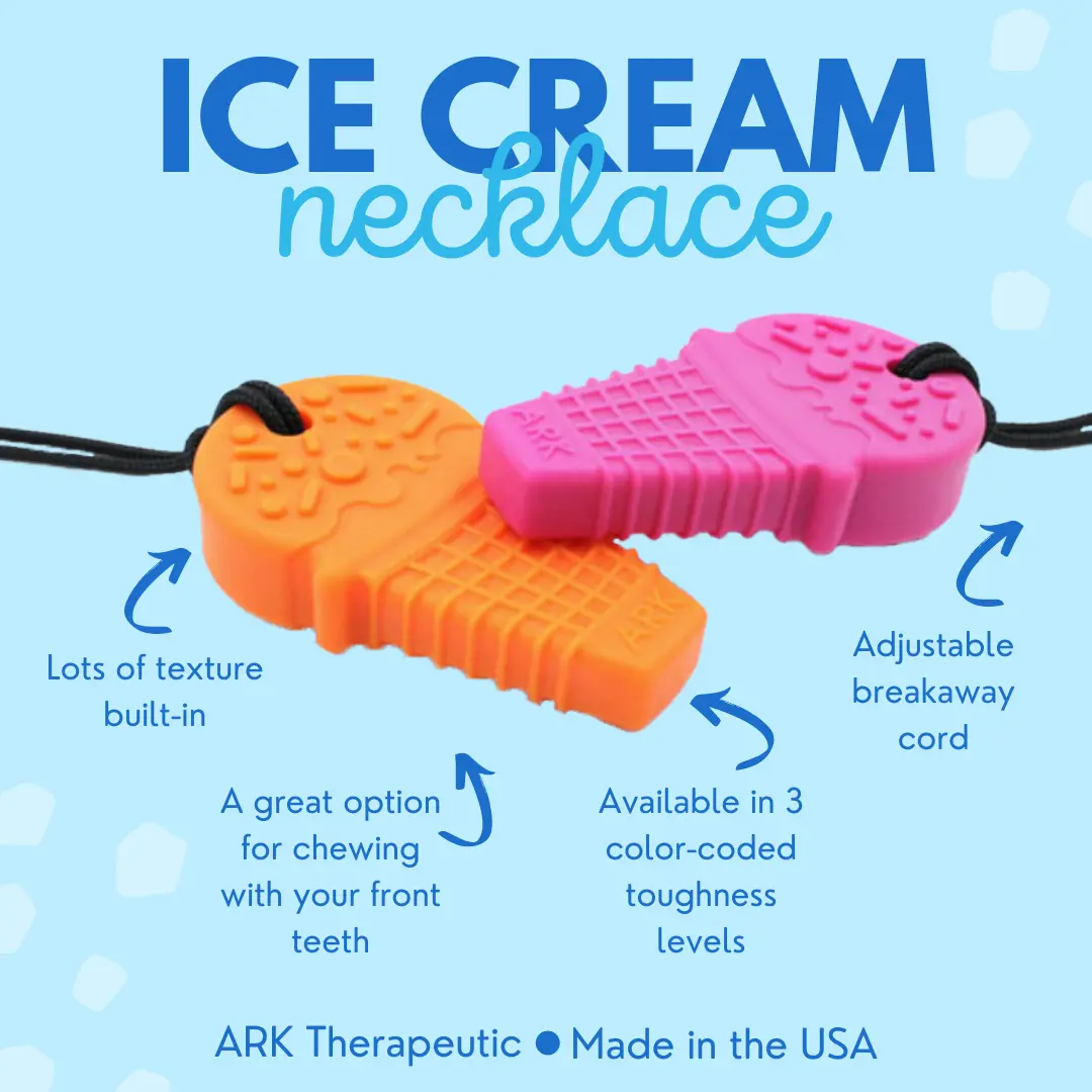 ARK Ice Cream chew waffle texture detail orofacial myofunctional disorder incorrect tongue posture oral motor weakness